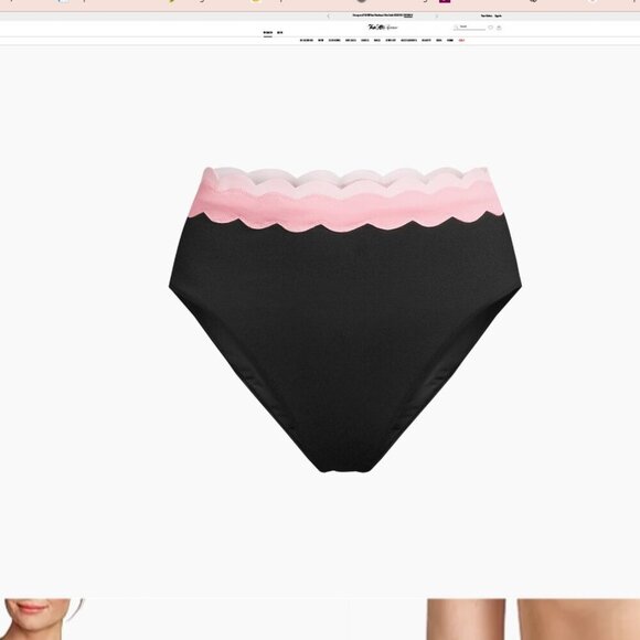 Beach Riot Harriet Scalloped Bikini Set | Sweet Berry Wave | M | NWOT ships fast - Picture 5 of 7